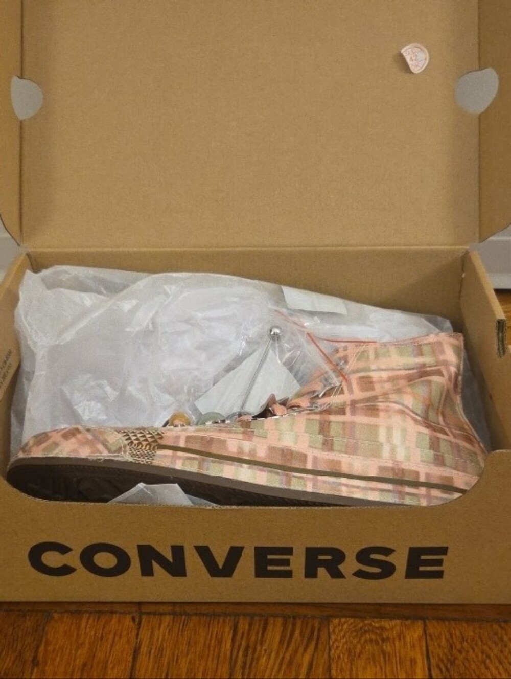 Converse x Collina Strada Chuck 70 Hi "Mellow Rose" Plaid  Men’s 7 / Women's 8.5 - Picture 5 of 8